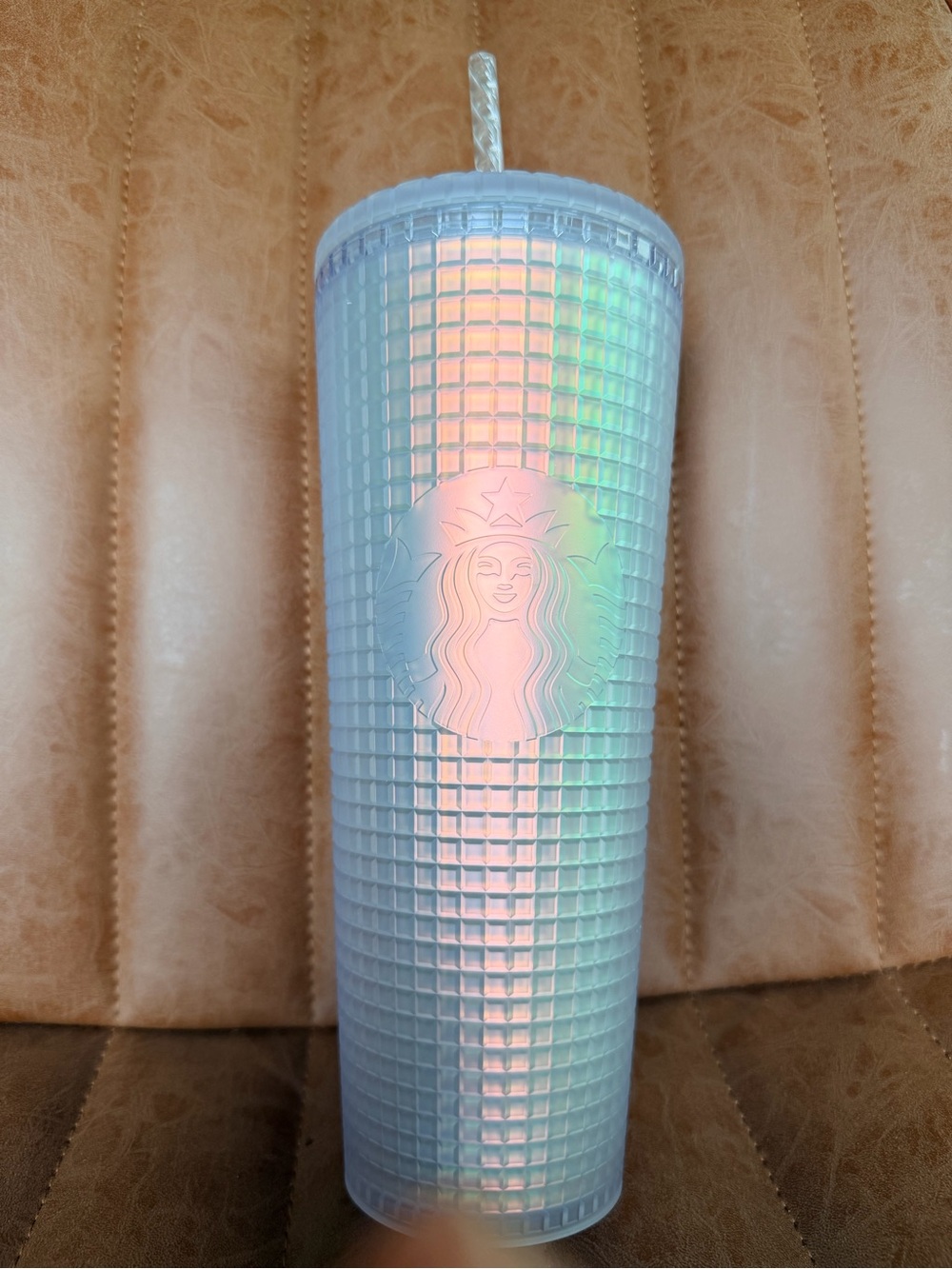 Starbucks Iridescent “Unicorn” Grid Venti Tumbler Spring ‘22 Soft Touch